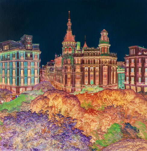 Canalejas en Candilejas. Madrid. di Carlos Arriaga, Pittura in vendita su Singulart