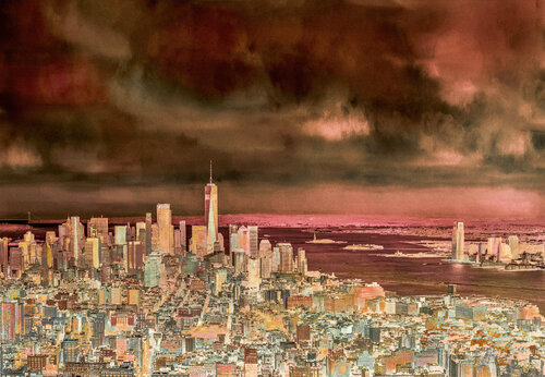 The City Surrenders to the Sky. New York. Carlos Arriaga