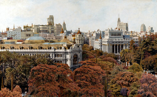 La ciudad Abierta # 3. Madrid di Carlos Arriaga, Pittura in vendita su Singulart