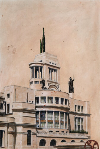 Minerva y El Círculo. Madrid. von Carlos Arriaga, Malerei kaufen auf Singulart