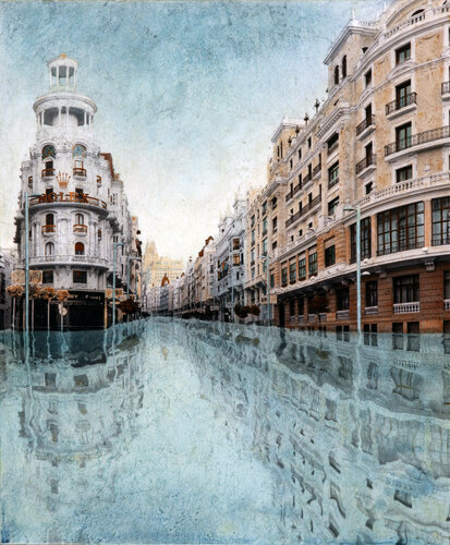 La Gran Ría.   Madrid. di Carlos Arriaga, Pittura in vendita su Singulart