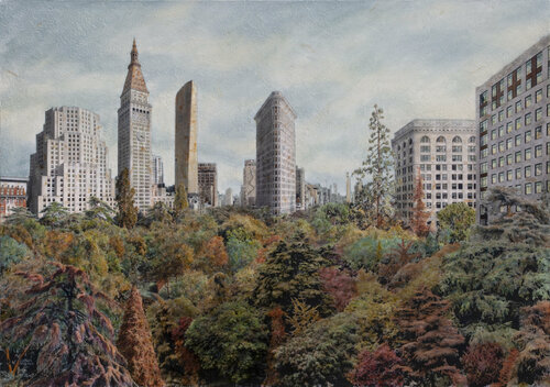 Flatiron and Company di Carlos Arriaga, Pittura in vendita su Singulart