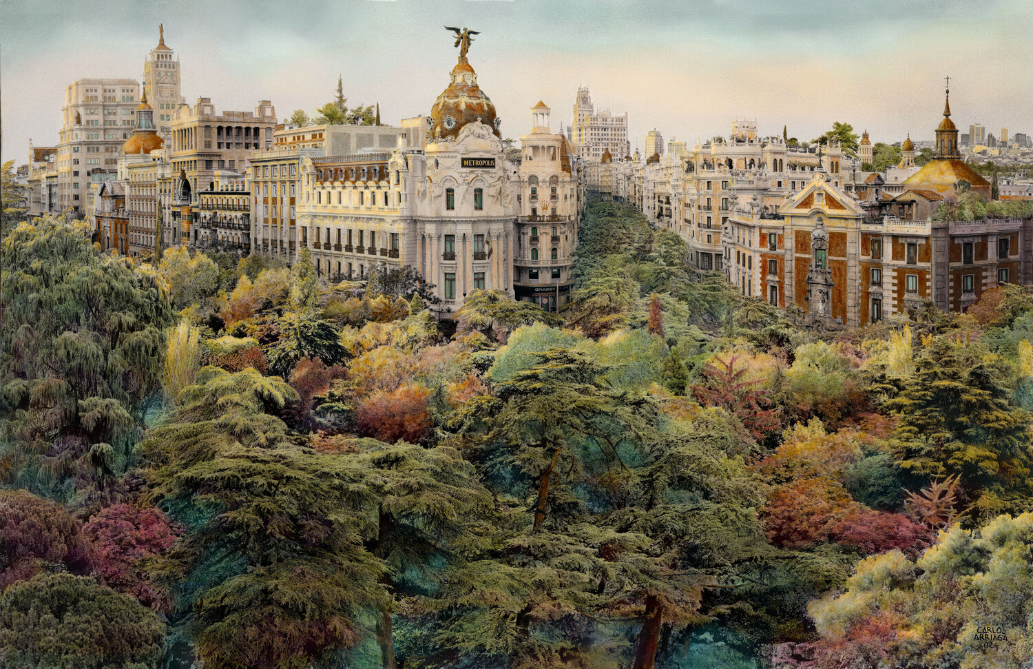 Ilusión Lumínica en Madrid. Carlos Arriaga Dipinto originale in vendita