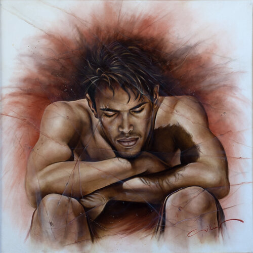 Le repos du guerrier by Michel Giliberti, Painting for Sale on Singulart