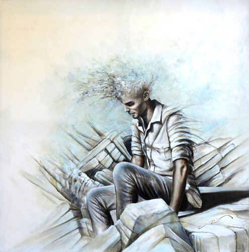 Stone Lovers van Michel Giliberti, Schilderij te koop op Singulart