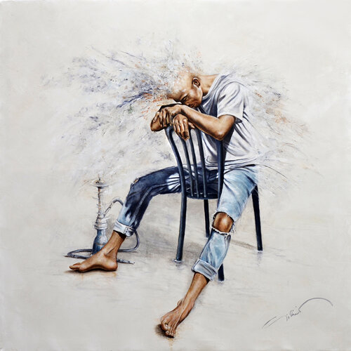 Les heures perdues by Michel Giliberti, Painting for Sale on Singulart