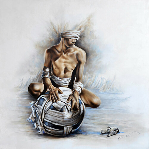 Blue blood of earth de Michel Giliberti, Pintura a la venta en Singulart