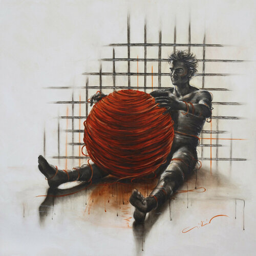 Red world de Michel Giliberti, Pintura a la venta en Singulart