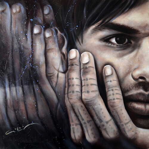 Ink Hand I de Michel Giliberti, Pintura a la venta en Singulart