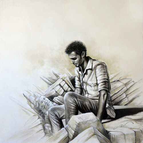 Stone lover de Michel Giliberti, Pintura a la venta en Singulart
