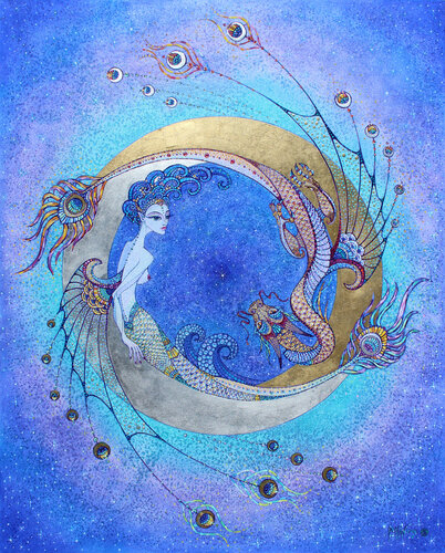 Dragon and Siren van Polina Ogiy, Schilderij te koop op Singulart