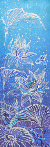 notte di loto di Polina Ogiy, Pittura in vendita su Singulart