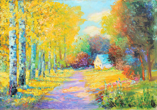 sentiero a casa di Polina Ogiy, Pittura in vendita su Singulart