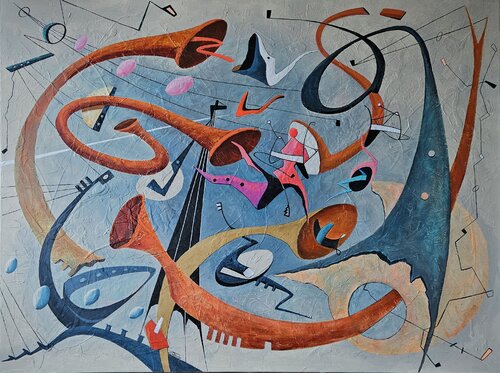 TAKE FIVE par Valeriano CORTÁZAR, Peinture en vente sur Singulart