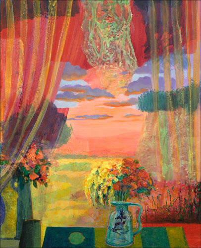 Le poisson sur le Gallé semblait frétiller sur les rayons en solitaire nageant. by François Pagé, 絵画 for Sale on Singulart