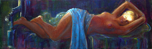 C'était l'été en Italie, tu étais si belle à voir. Les derniers rayons jouaient les aurevoirs et mon cœur aussi. de François Pagé, Pintura a la venta en Singulart