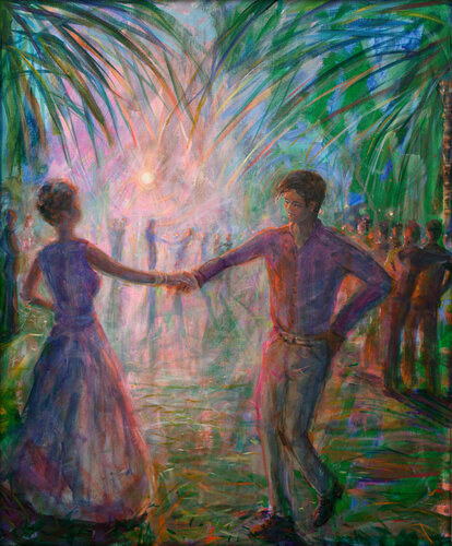We danced day and night and even at night the sun burned us von François Pagé, Malerei kaufen auf Singulart