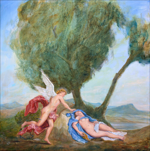 Il devait sauver Psyché du sortilège qui l’envoûtait. de François Pagé, Pintura a la venta en Singulart