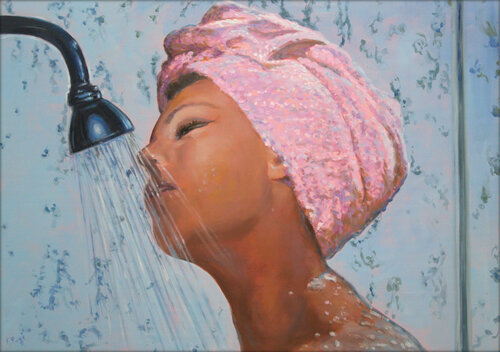 As-tu laissé tomber ton savon chérie ? Pendant ce temps, l'amant était bien caché. van François Pagé, Schilderij te koop op Singulart