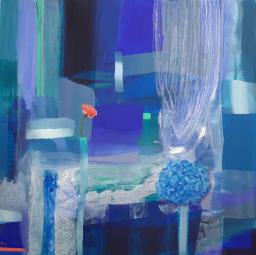 Devant la fenêtre, la rose charmait le bouquet bleu et tu jouais « l'impromptu ». Au loin les collines tentaient d'être aussi douces que leur nom. François Pagé