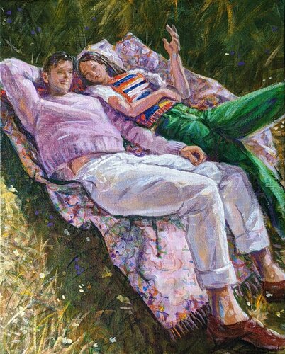 Il fallait bien le premier dimanche de Mai aller embrasser le ciel nouveau. by François Pagé, 油畫 for Sale on Singulart