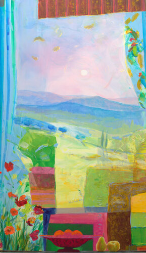 Le matin le soleil rose venait caresser le bord de ta fenêtre. van François Pagé, Schilderij te koop op Singulart