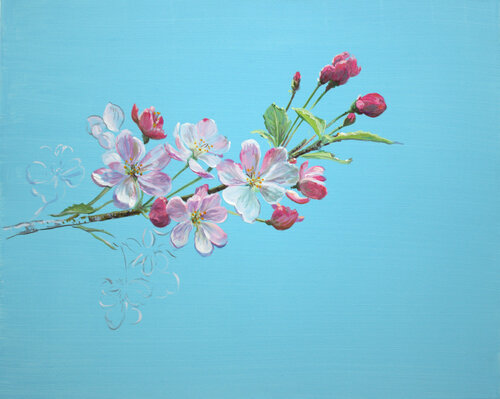 Etude de fleurs de pommier, la plénitude de François Pagé, Pintura a la venta en Singulart