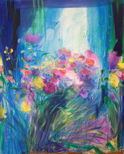 Traversant nue comme Flore le jardin comme chez les Sabins, tout ton corps ainsi sentait la rose, la violette et le jasmin. von François Pagé, Malerei kaufen auf Singulart