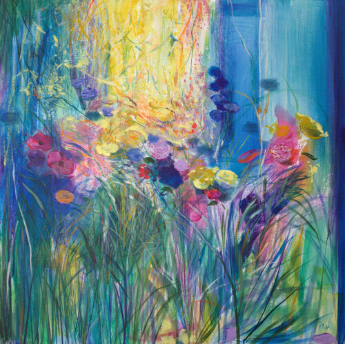 Après ta visite au jardin, tu semblais l'avoir fait fleurir en plein ciel. van François Pagé, Schilderij te koop op Singulart