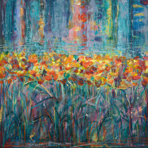 Tu vois bien que tout renaît avec la pluie alors vient pleurer un peu contre moi, tu verras il y aura enfin des matins dansants. by François Pagé, 油畫 for Sale on Singulart
