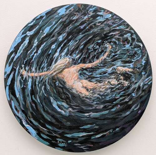 Ondine me dit: «Mais de quoi avez-vous peur ? » Puis elle plongea ! von François Pagé, Malerei kaufen auf Singulart