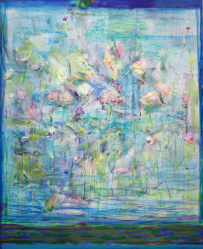 Dans le beau fouillis du monde et en asséchant la terre des eaux, Dieu créa les fleurs. de François Pagé, Pintura a la venta en Singulart