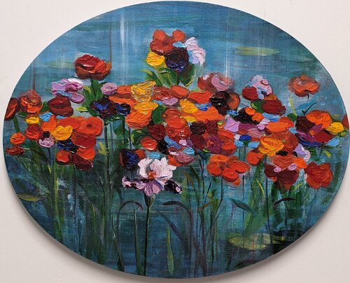 L'hiver quittait son corps païen, le printemps imprimait ses couleurs comme sur un papier-peint. J'entendais au loin le premier chant aiguë et ciselé du roitelet. par François Pagé, Peinture en vente sur Singulart
