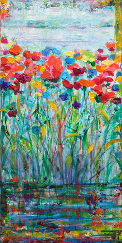 Au fond pourquoi tant de beauté, pour quelle nécessité ? Je sentais bien ta main interroger la mienne, comme la première fois de nos effleurements, de nos effeuillements. Était-ce par hasard ou par nécessité ? by François Pagé, Painting for Sale on Singulart