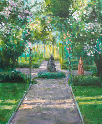 Notre premier rendez-vous au jardin par François Pagé, Peinture en vente sur Singulart