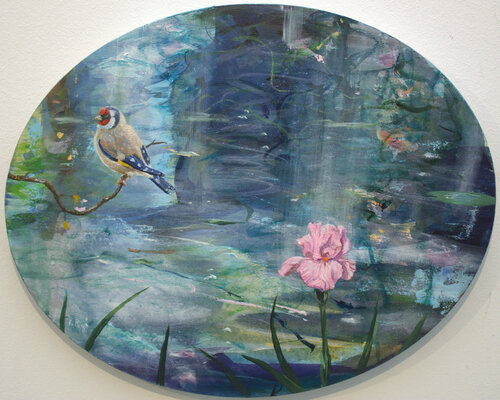 Vous saviez bien ma faiblesse, vous saviez bien que l’on embrasse pas une fleur, à jamais je jalouse votre rosée. par François Pagé, Peinture en vente sur Singulart