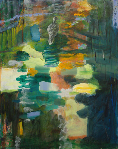 Tu te baignais dans mon regard, si beau à écouter les couleurs des reflets von François Pagé, Malerei kaufen auf Singulart