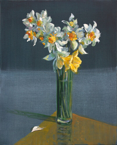 Comme la lumière fidèle de l'amour, la nuit ton bouquet ne s'éteignait jamais. par François Pagé, Peinture en vente sur Singulart