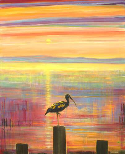 Nous nous donnions rendez-vous chaque été, sa ponctualité était remarquable. Il était d’une beauté rare, hiératique dans sa contemplation, dressant son allure antique au bord du fleuve, son regard entraînait pour moi des impressions ineffaçables. von François Pagé, Malerei kaufen auf Singulart