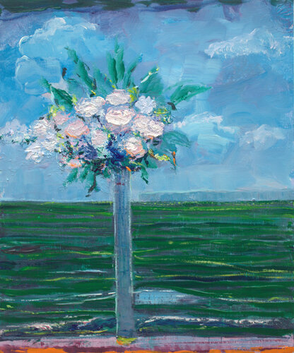 Il y avait tant de ciel dans ton bouquet, de mer sous ta fenêtre et de vague dans ton cœur. van François Pagé, Schilderij te koop op Singulart