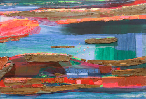 Le fleuve avait déposé sur les iles et les jardins des nourritures luxuriantes. von François Pagé, Malerei kaufen auf Singulart