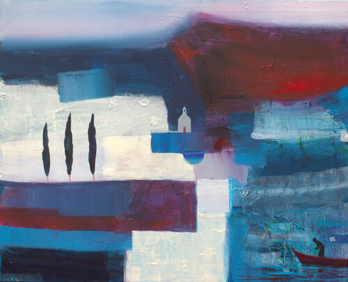 Paysage au repos après la tempête par François Pagé, Peinture en vente sur Singulart