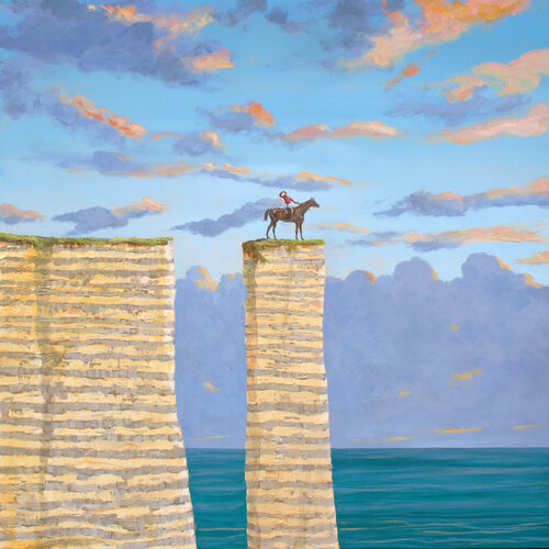 Faut-il savoir prendre de la hauteur quand une situation parait sans issue? par François Pagé, Peinture en vente sur Singulart