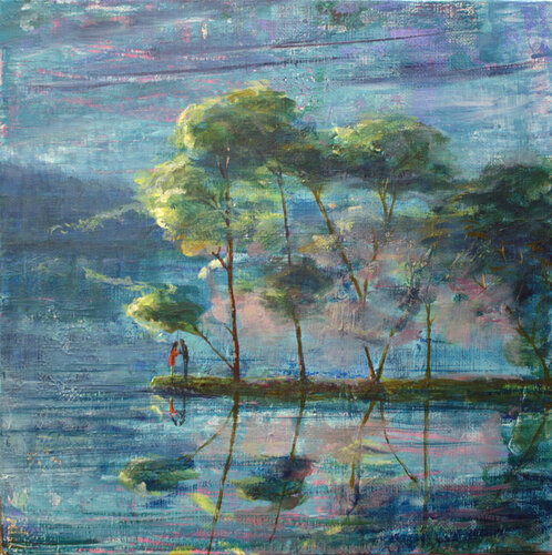 Notre première rencontre sur la presqu'ile by François Pagé, 회화 for Sale on Singulart