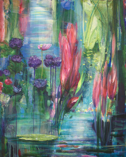 A trop vouloir aller déguster le soleil avec des grands éclats de rire quand le vent effleurait vos robes dans les airs, toujours plus haut, quelle insouciance. van François Pagé, Schilderij te koop op Singulart