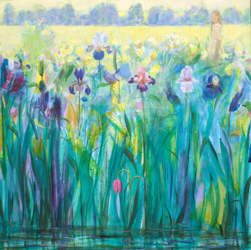 Au soleil des jeunes filles en fleurs . par François Pagé, Peinture en vente sur Singulart