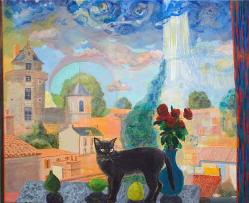 Arsène vivait sur les toits à toute heure, parfois châtelain et gentleman, parfois mendiant ou cambrioleur. von François Pagé, Malerei kaufen auf Singulart