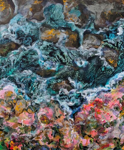 tu m’avais pris sur tes ailes pour entendre la mer murmurer. von François Pagé, Malerei kaufen auf Singulart