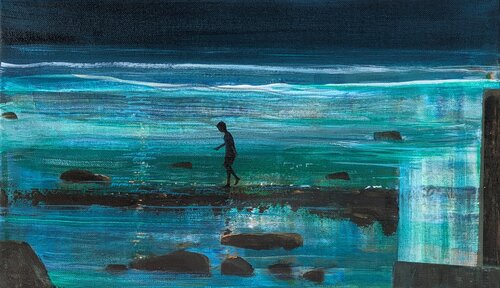 Petit, l'été, j’étais toujours à la recherche de petites trouvailles pour mettre dans ma boîte à secrets. von François Pagé, Malerei kaufen auf Singulart