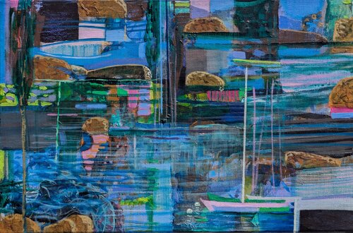 C’est ce que l’on pouvait appeler: un havre de paix et d’harmonie paisible. par François Pagé, Peinture en vente sur Singulart